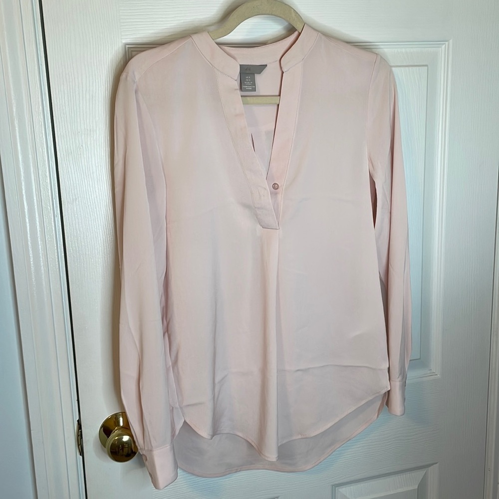 H&M pink blouse size 0